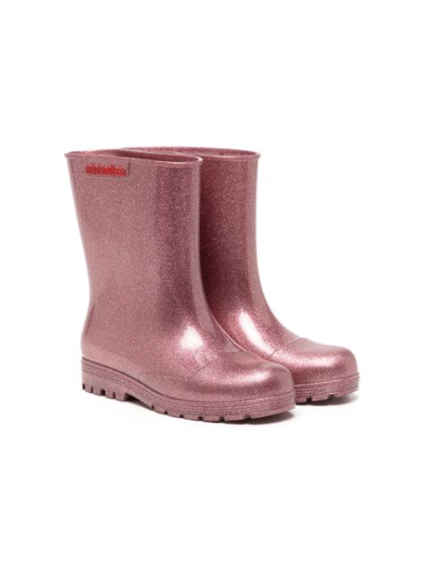 Mini Melissa botas de lluvia con detalles del logo