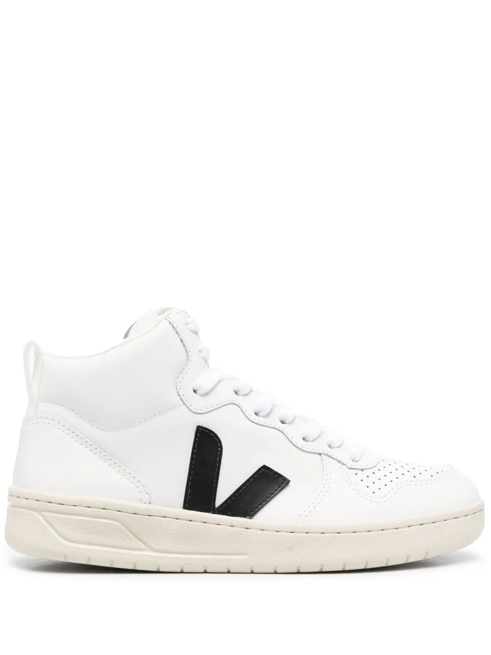 VEJA V15 hightop Leather Sneakers Farfetch