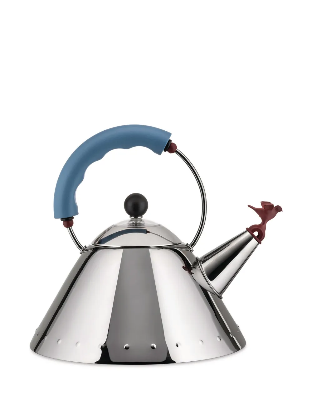 Shop Alessi Bird Metallic-effect Kettle In Silver