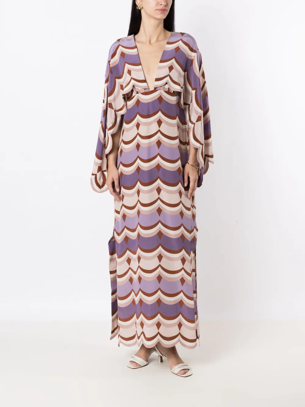 Adriana Degreas Pre-owned jurk met print - Paars