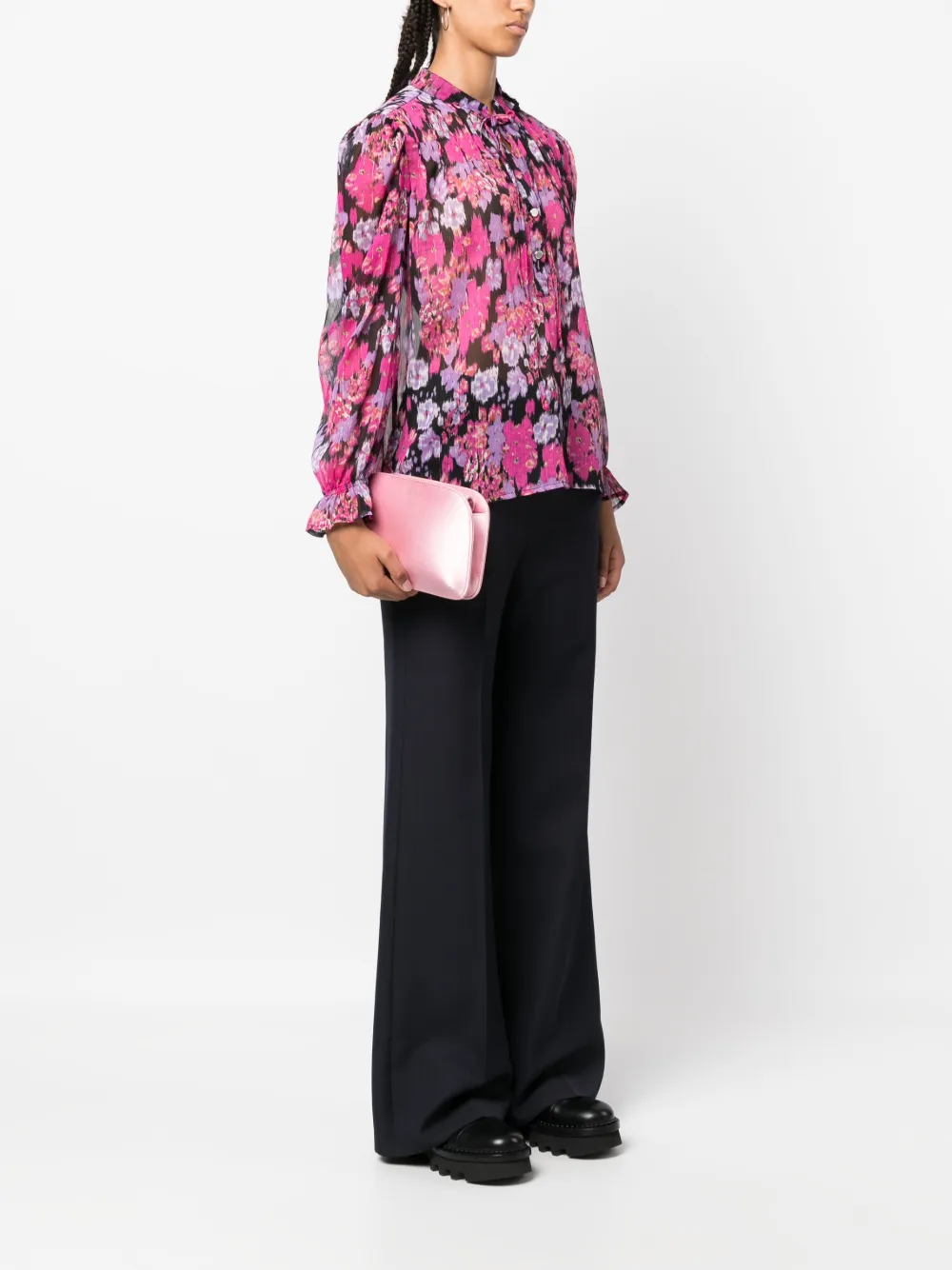 Giorgio Armani Satijnen clutch - Roze