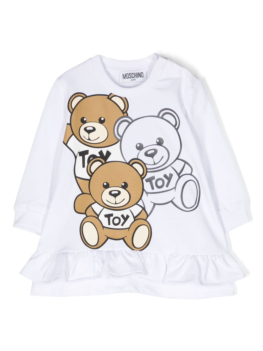Image 1 of Moschino Kids logo-print cotton T-shirt