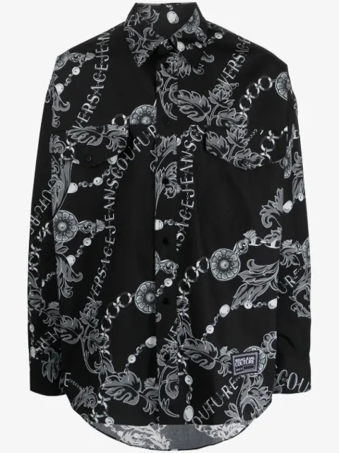 Versace Jeans Couture Chain Couture-print cotton shirt