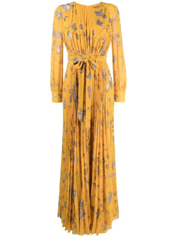 Erdem floral print Pleated Maxi Dress Farfetch