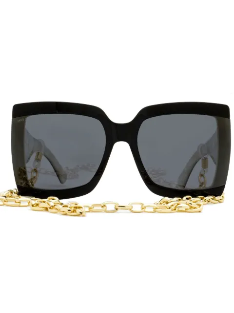 Jimmy Choo Eyewear Renee Chain oversized-frame sunglasses