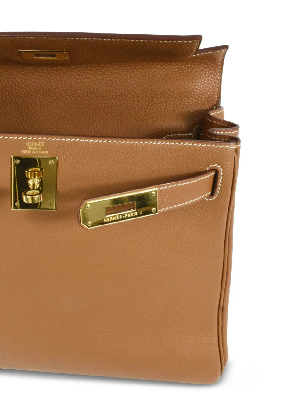 Hermès - 2002 pre-owned Kelly Retourne 28 two-way bag - women - Calf Leather - One Size - Brown 3