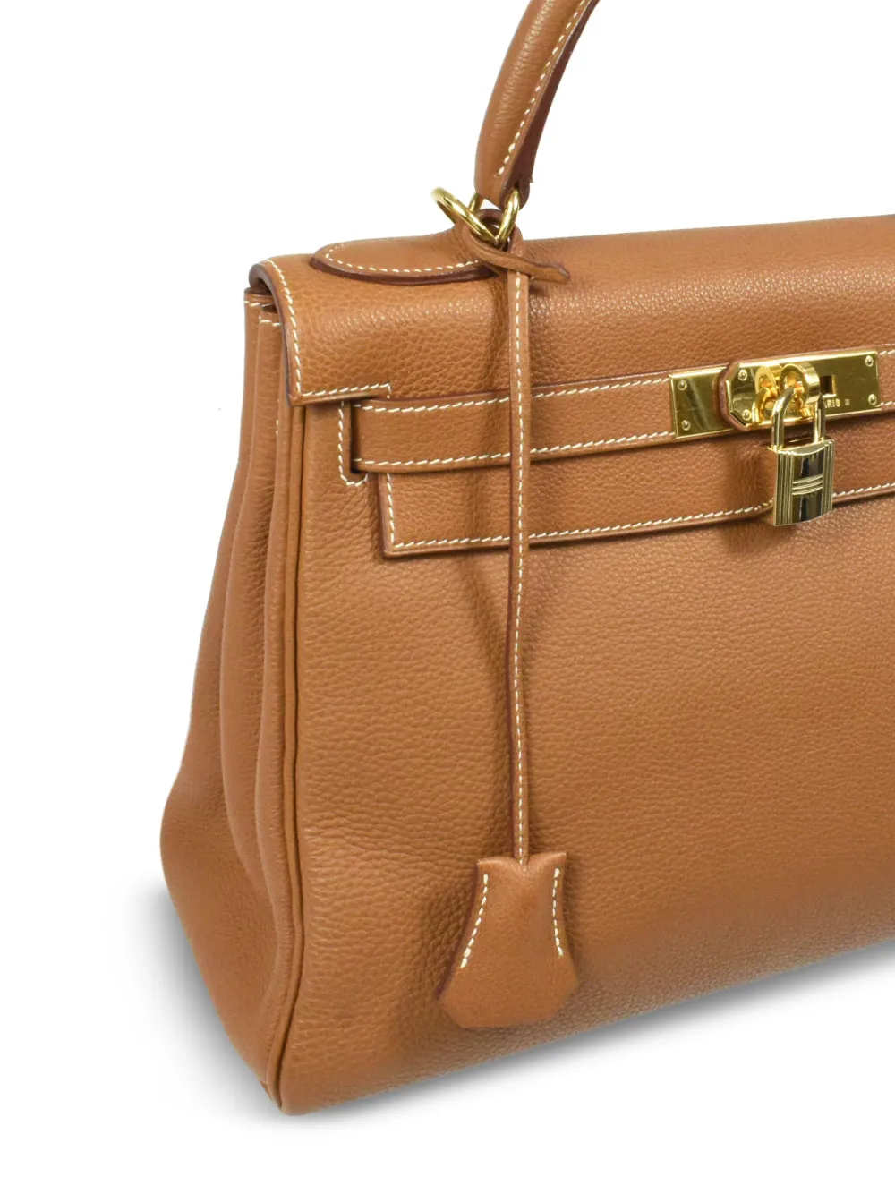 Hermès - 2002 pre-owned Kelly Retourne 28 two-way bag - women - Calf Leather - One Size - Brown 2