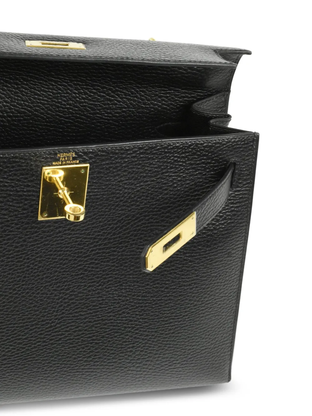 Hermès - 2001 pre-owned Kelly Sellier 28 two-way bag - women - Calf Leather - One Size - Black 3
