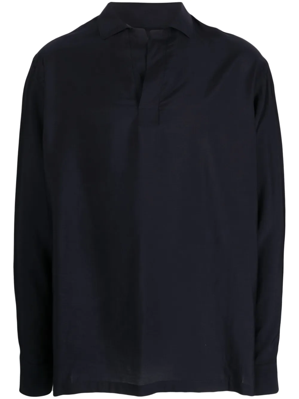 Armani campcollar longsleeved Shirt Farfetch