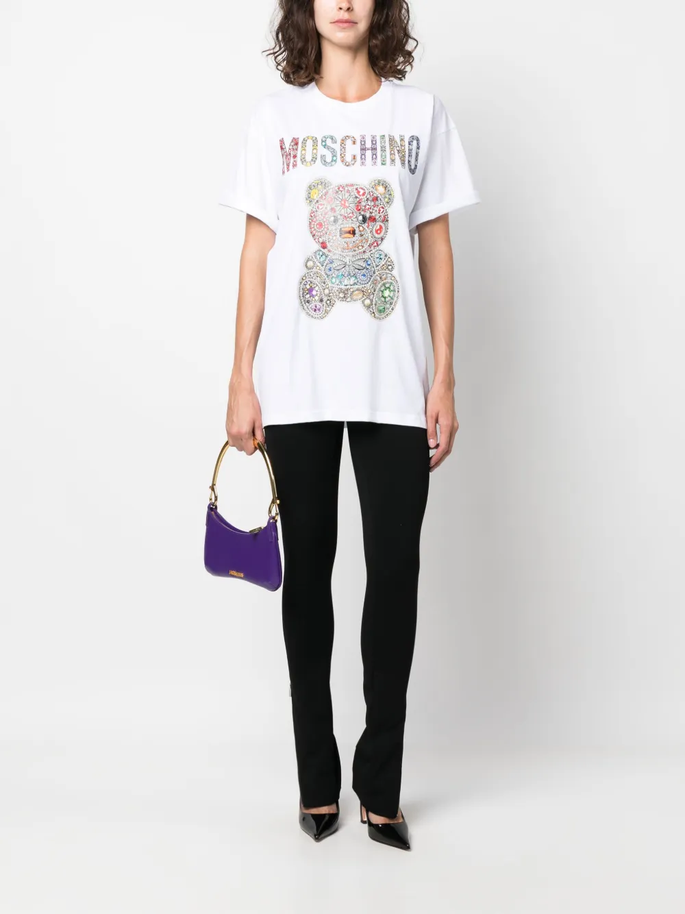 Moschino Teddy Bear-motif cotton T-shirt - Wit