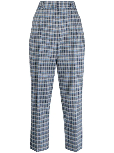 PS Paul Smith check-pattern cropped trousers