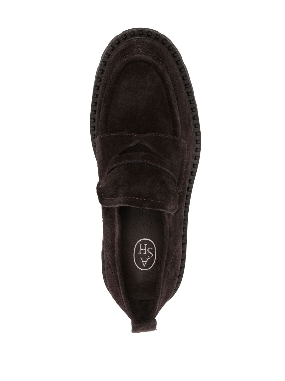 Shop Ash Genial 45mm Stud-embellished Loafers In Brown