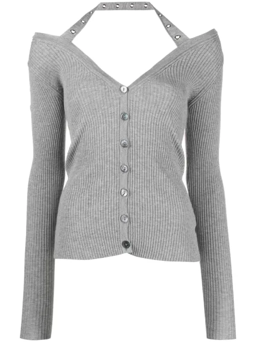 Cardigan nervuré à dos nu - Blumarine - Modalova