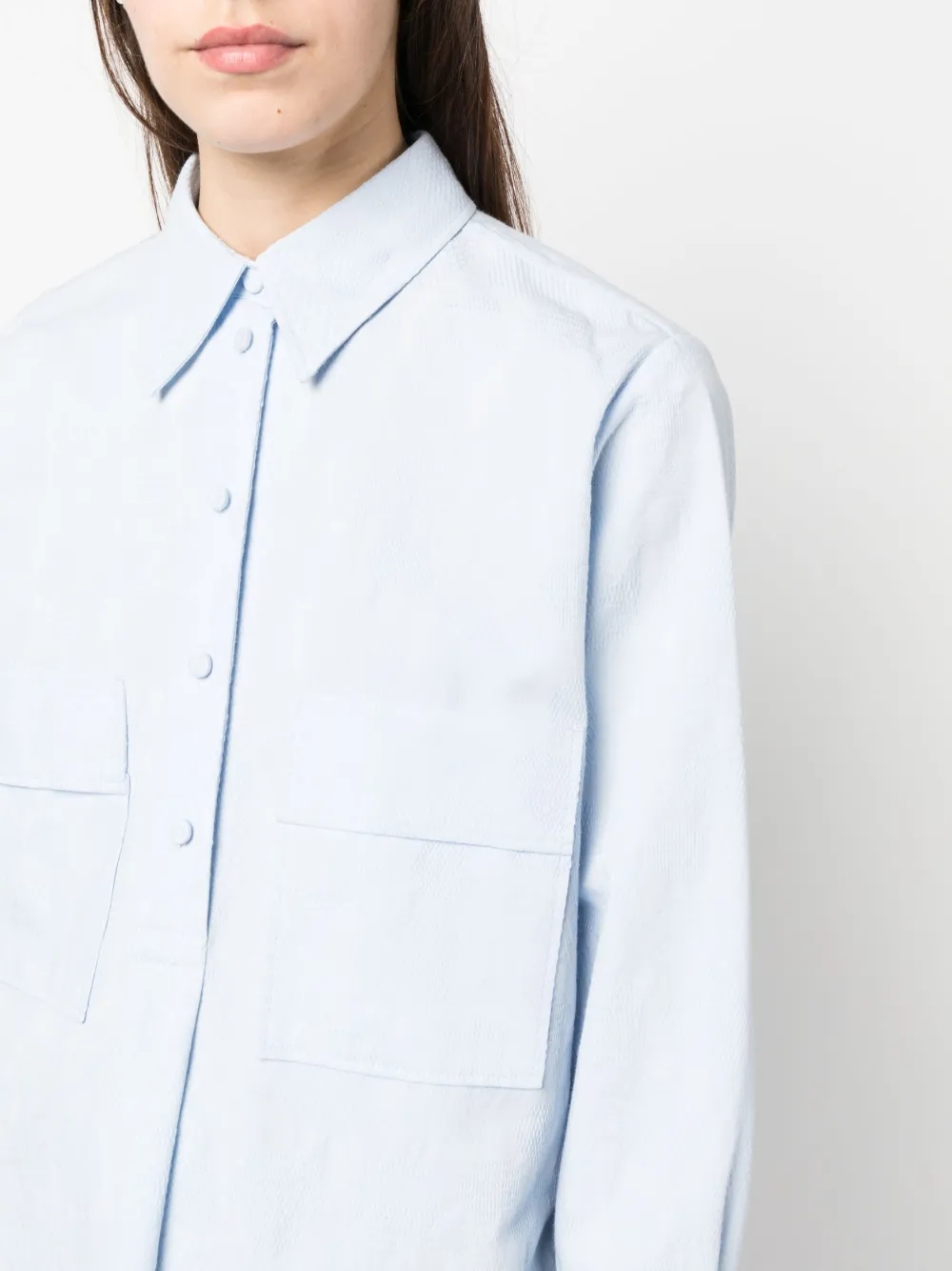 Chloé Piqué blouse Blauw