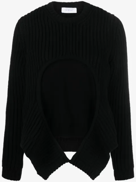 Off-White Pullover im Layering-Look