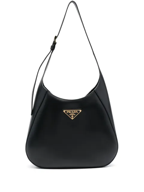 Prada triangle-logo leather shoulder bag