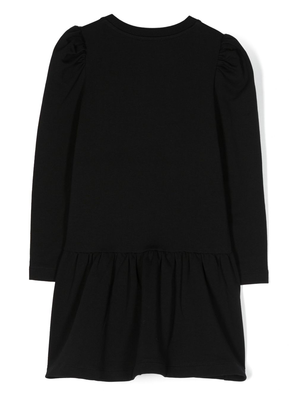 Shop Moschino Teddy Bear-motif Cotton Dress In Black