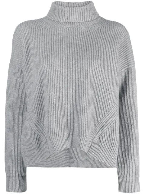 Peserico roll-neck silk-wool blend jumper