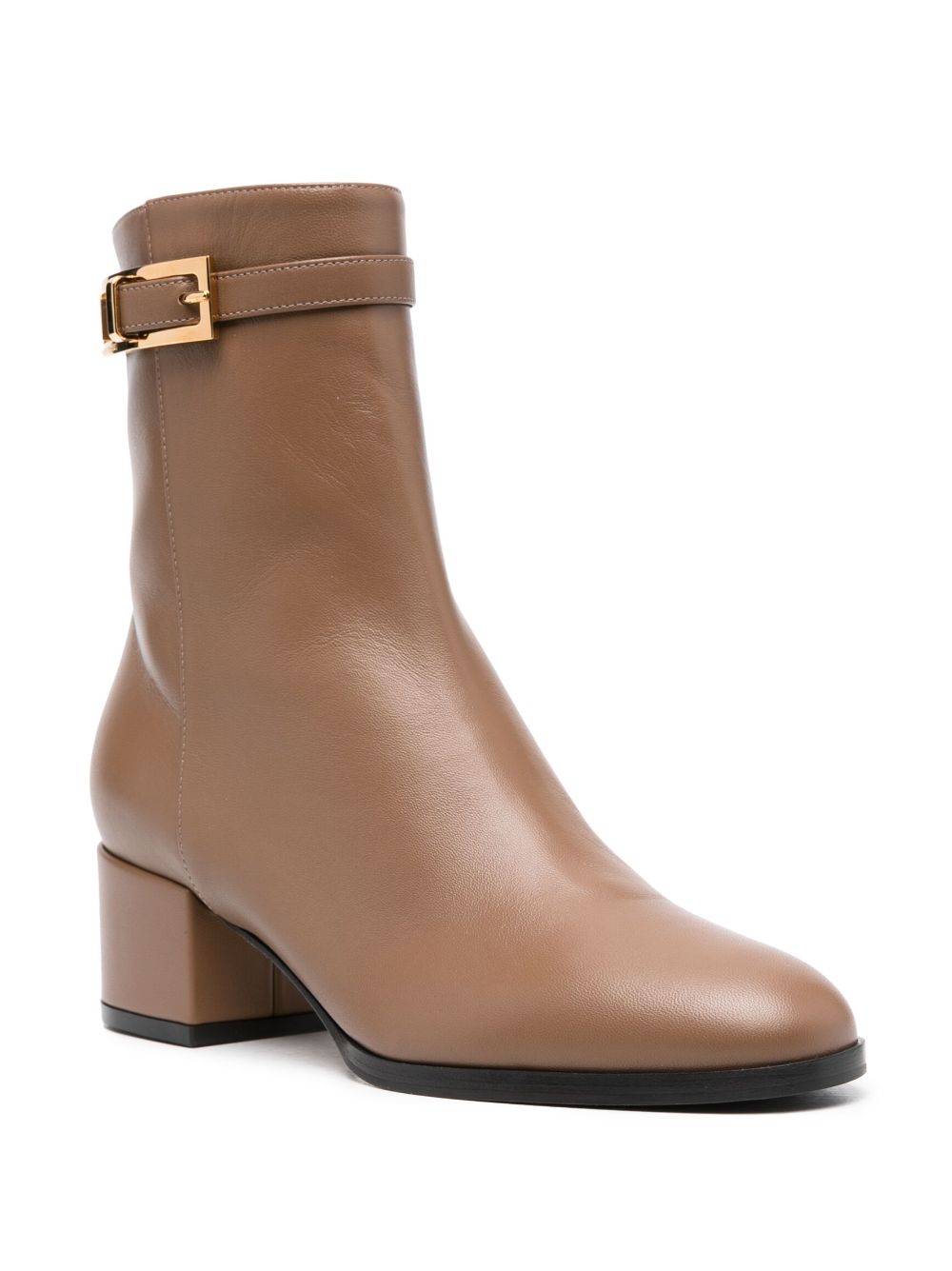 Sergio Rossi 50mm leather ankle boots - Bruin