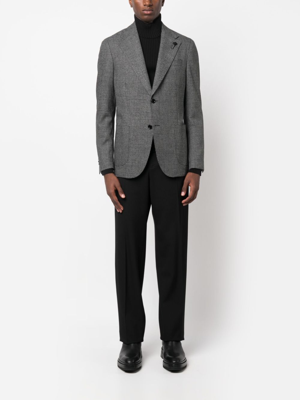 Lardini single-breasted knitted blazer - Zwart