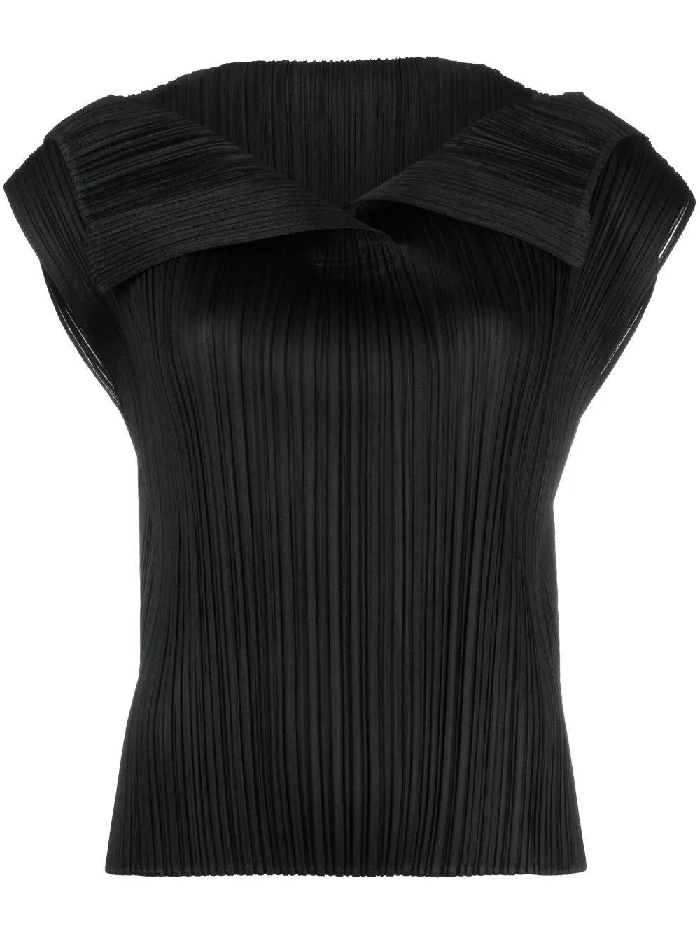 Pleats Please Issey Miyake oversize-collar Plissé Blouse - Farfetch