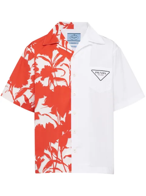 Prada Camisa Double Match de algodão