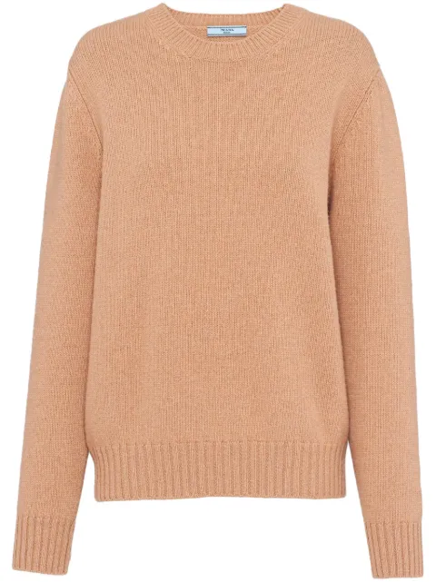 Prada triangle-logo wool jumper