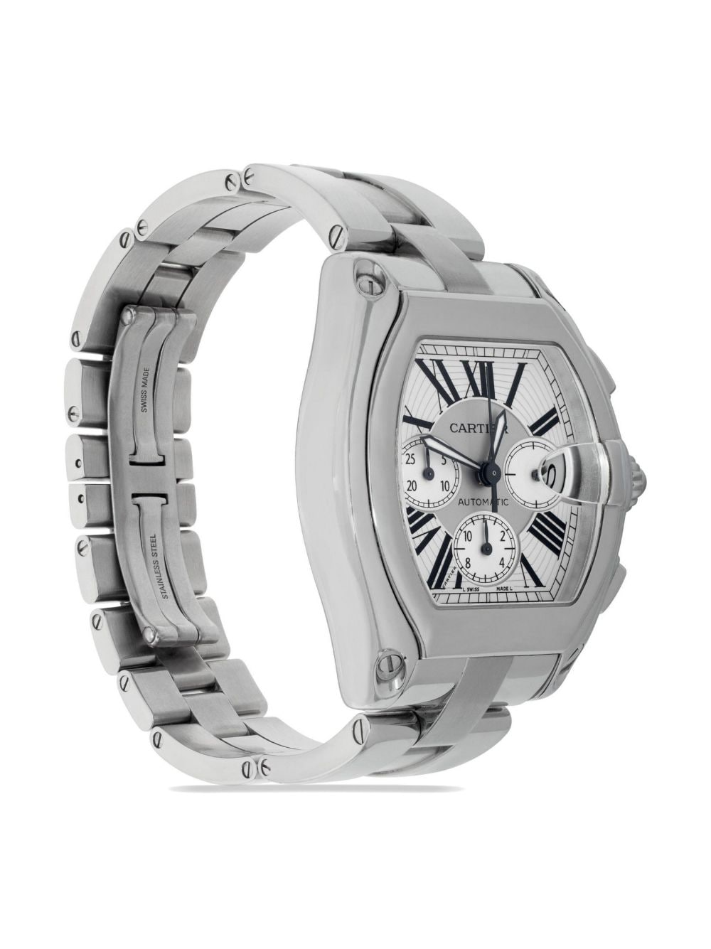 Pre-owned Cartier 2004  Roadster 43mm In Silver