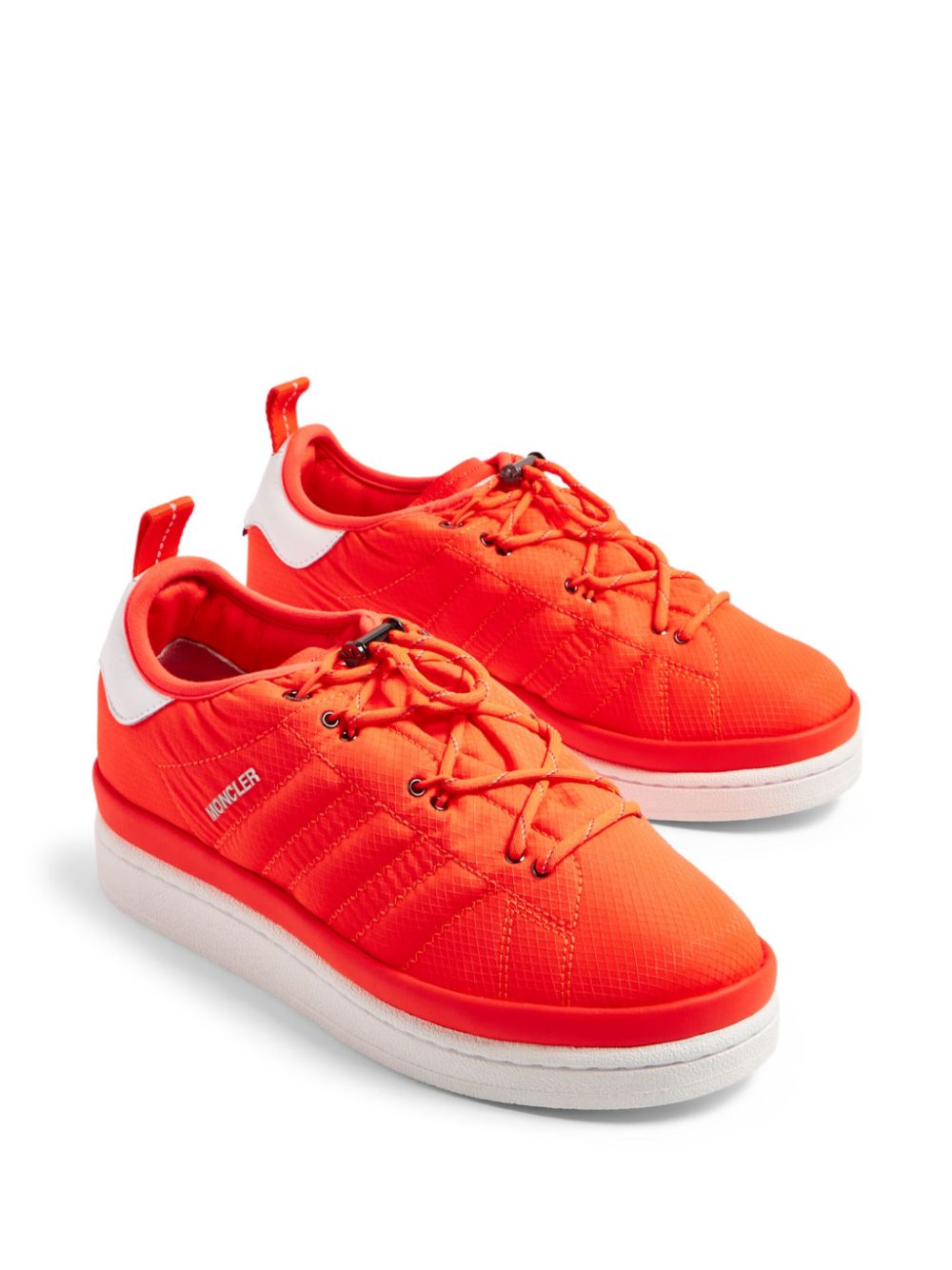 Shop Moncler X Adidas Superstar Padded Sneakers In Orange