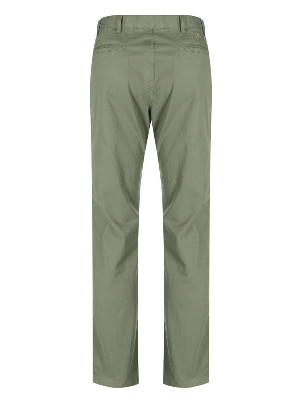 Shop Ps By Paul Smith Logo-patch Twill Chinos In Green