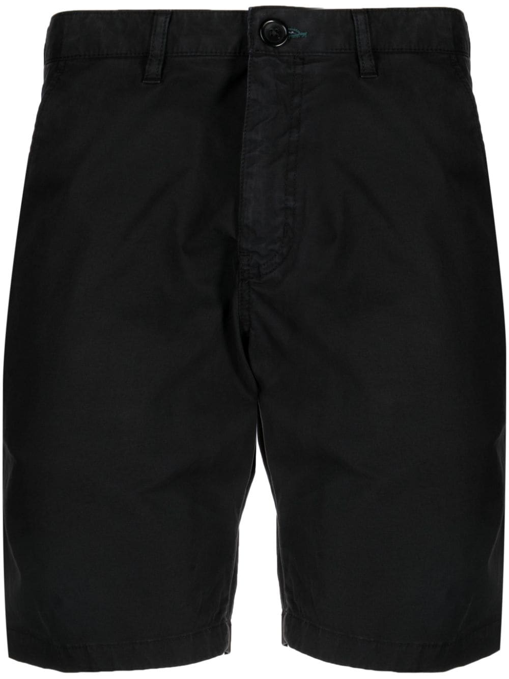 Shop Ps By Paul Smith Zebra-motif Stretch-cotton Chino Shorts In Black