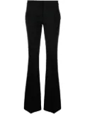 Blumarine flared wool-blend trousers - Black