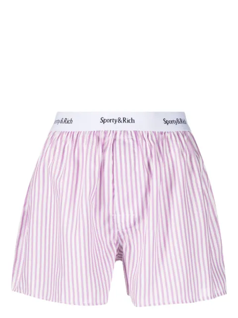Sporty & Rich Boxer a righe con logo