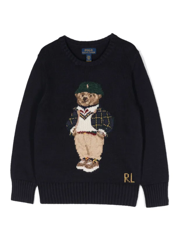 Boys polo bear sweater clearance