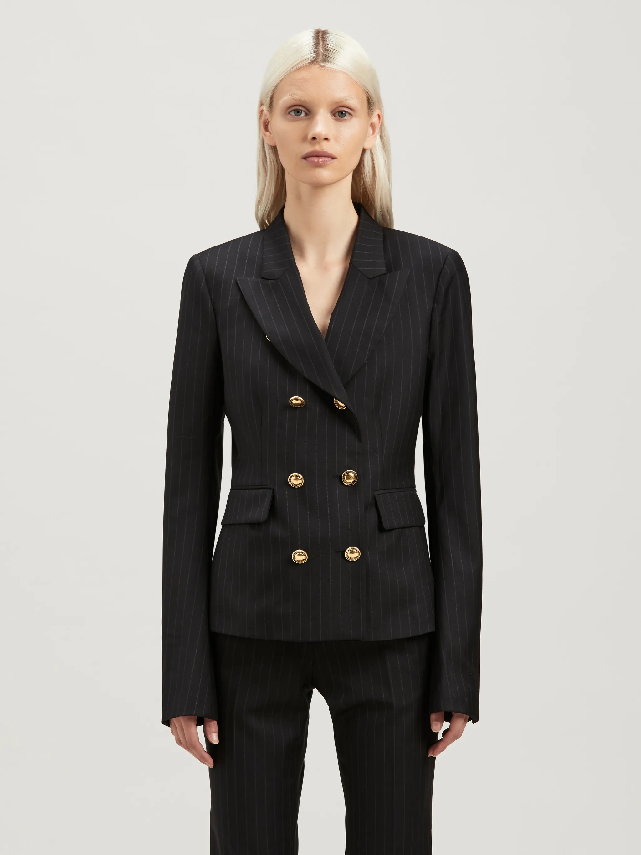 PINSTRIPE DOUBLE BLAZER