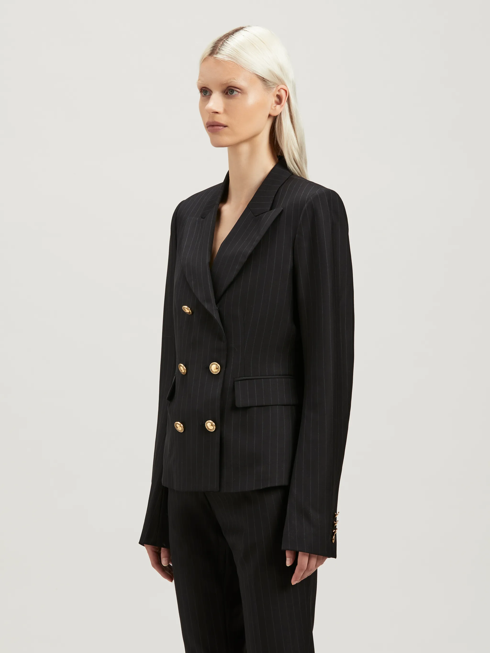 PINSTRIPE DOUBLE BLAZER