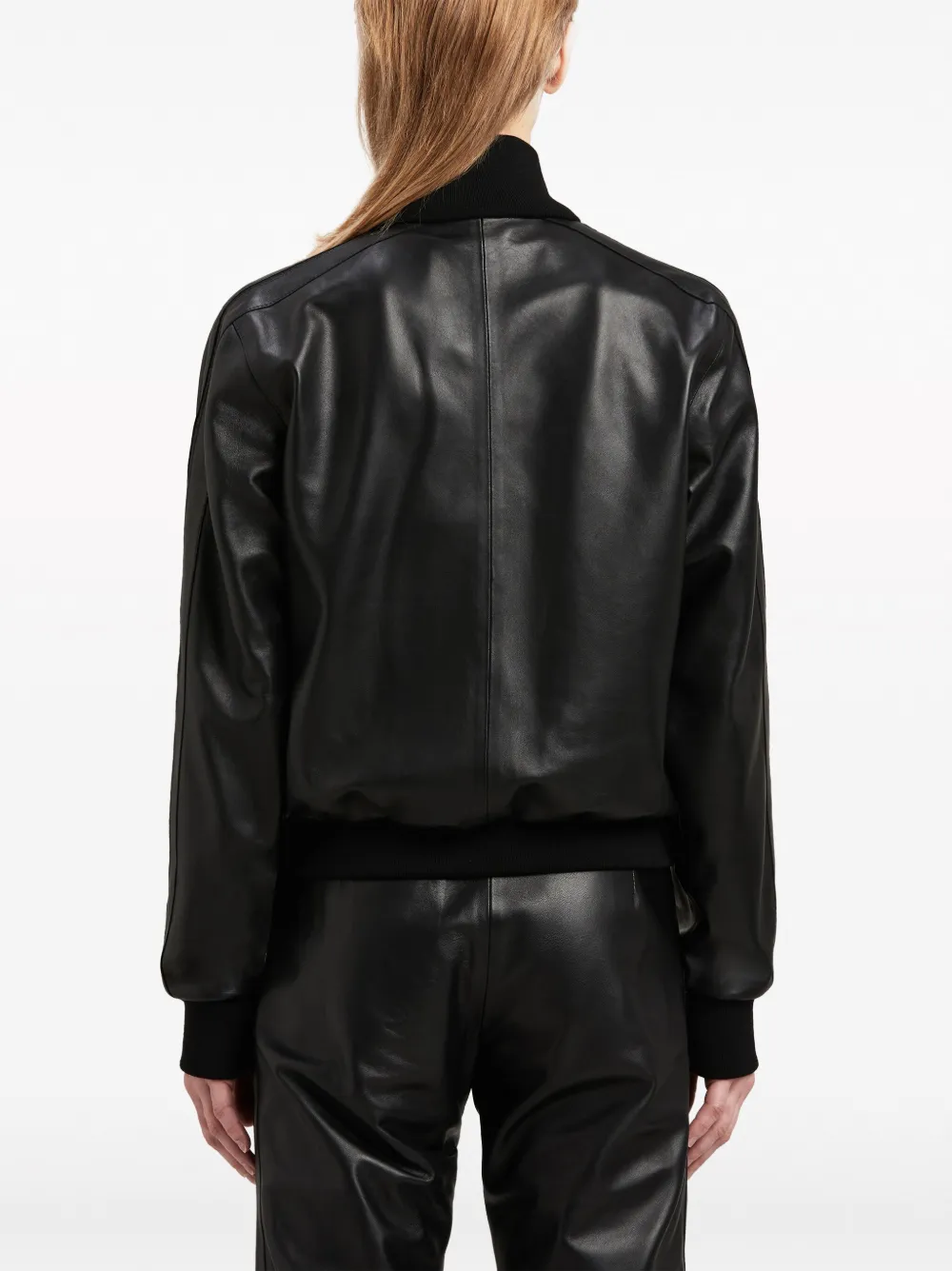Palm Angels Zip-up Bomber Jacket In Black