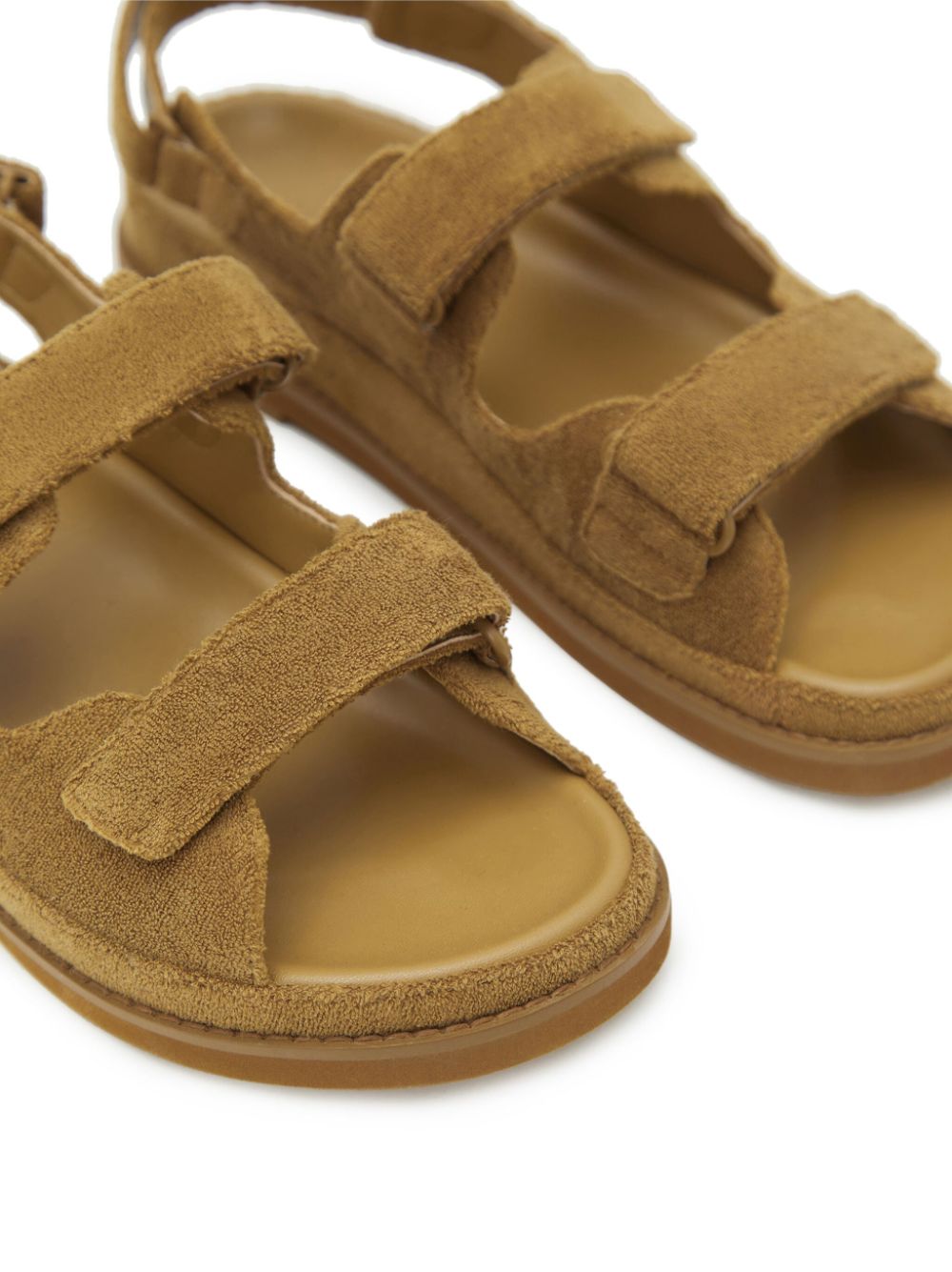 12 STOREEZ Terry CC sandalen met logo Bruin