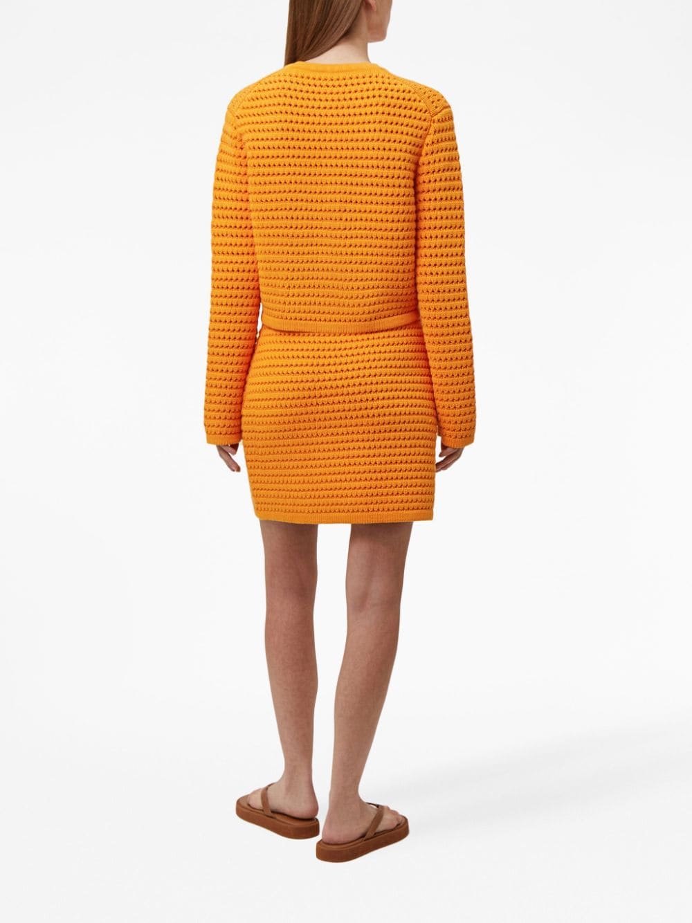 Shop 12 Storeez Knitted Mini Skirt In Orange