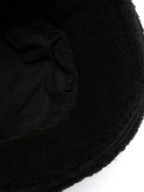 Patou logo-embroidered Fleece Bucket Hat | Black | FARFETCH