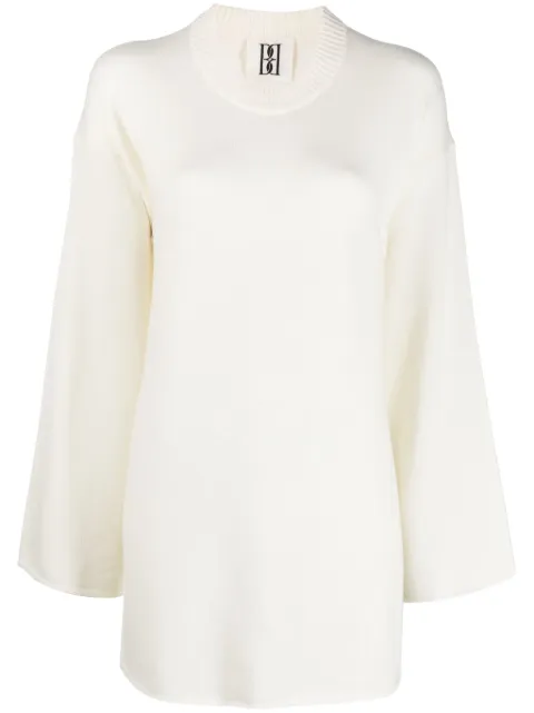 By Malene Birger rolled-trim knitted jumper