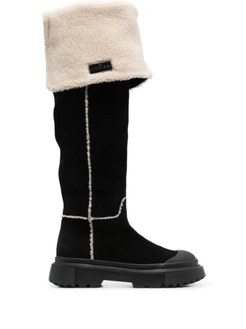 Hogan botas altas con detalles texturizados