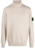 Stone Island Compass-motif roll-neck jumper - Neutrals