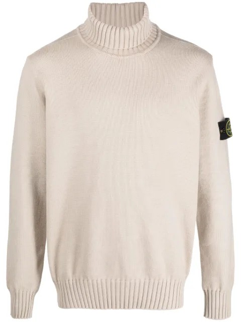 Stone Island Compass-motif roll-neck jumper
