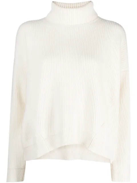 Peserico roll-neck silk virgin-wool blend jumper