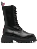 3juin lace-up leather boots - Black