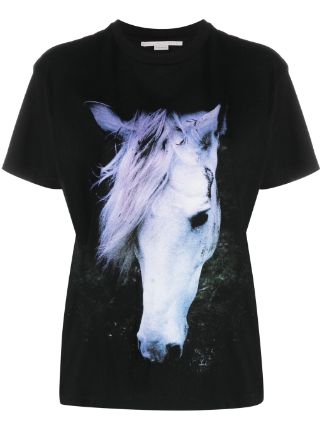 Stella McCartney The White Horse-print Cotton T-shirt - Farfetch