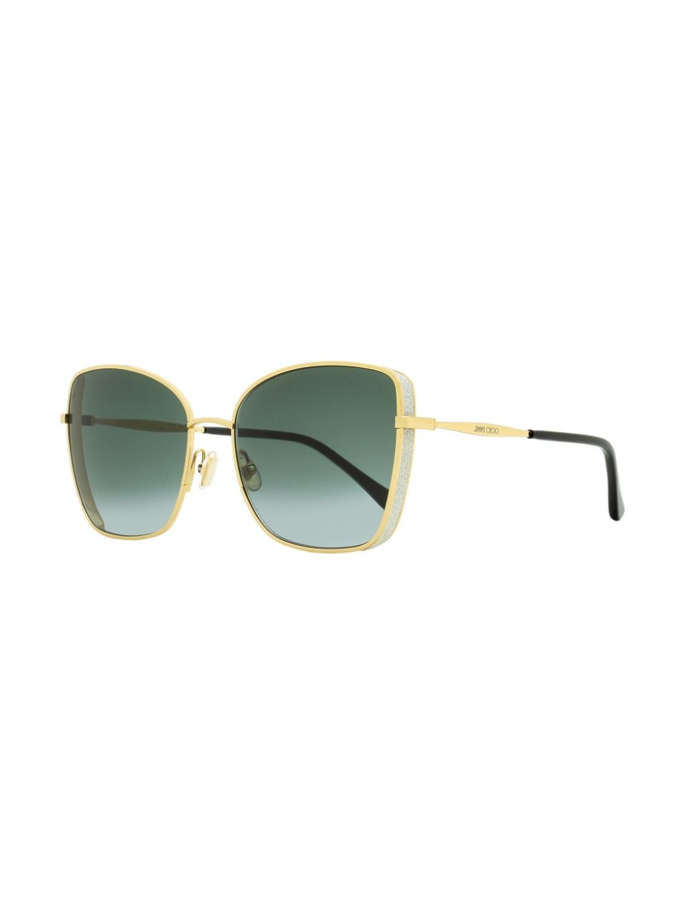 Shop Jimmy Choo Alexis Butterfly Oversized-frame Sunglasses In Grey