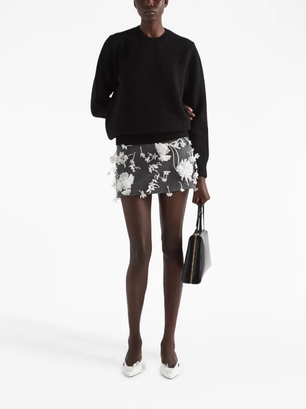 Prada クルーネック セーター | ブラック | FARFETCH JP