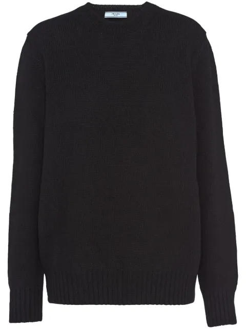 Prada triangle-logo wool jumper